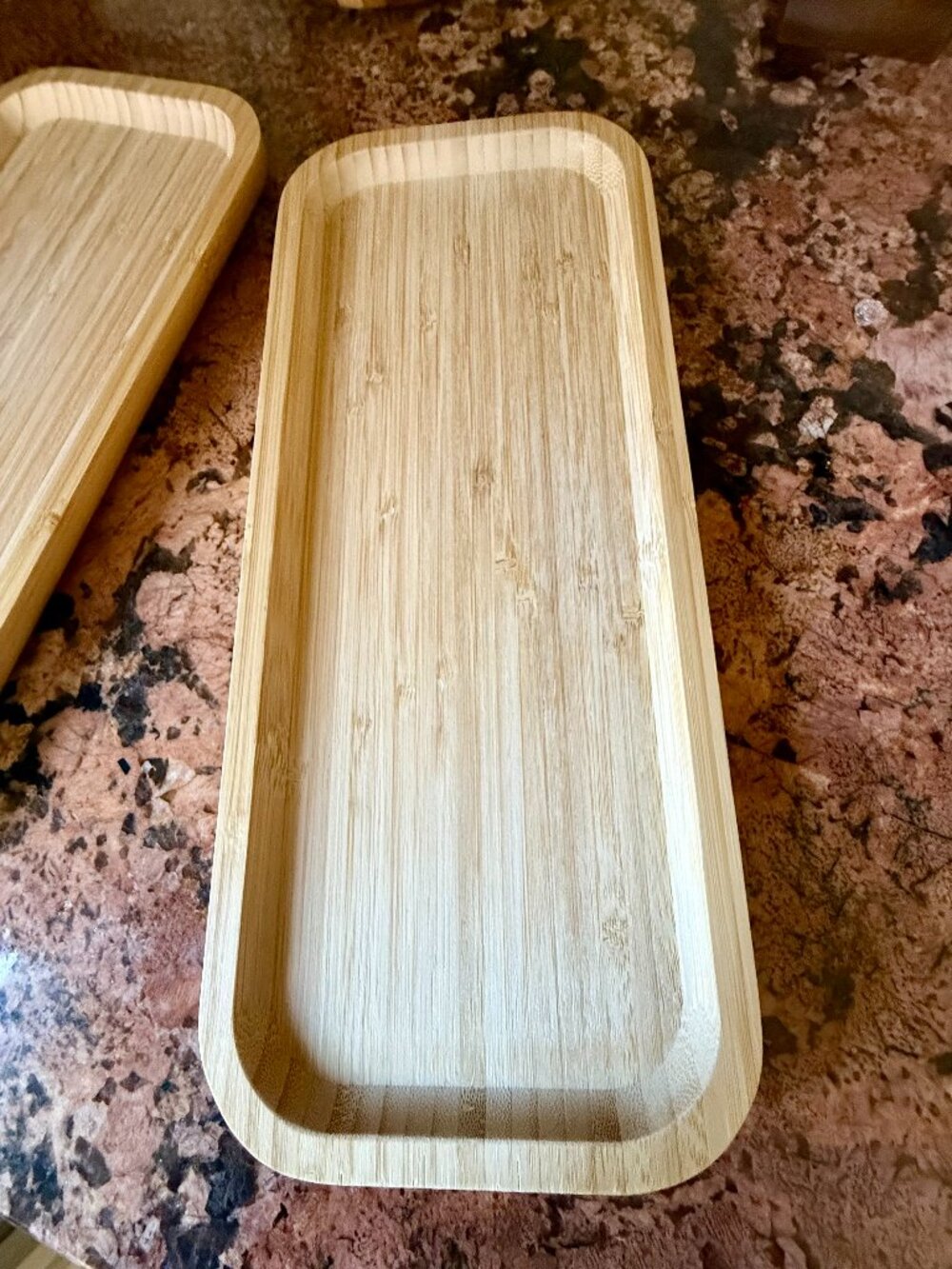 Bamboo Tray Toilet Tank Vanity Makeup Perfume Organizer Bathroom Accessories